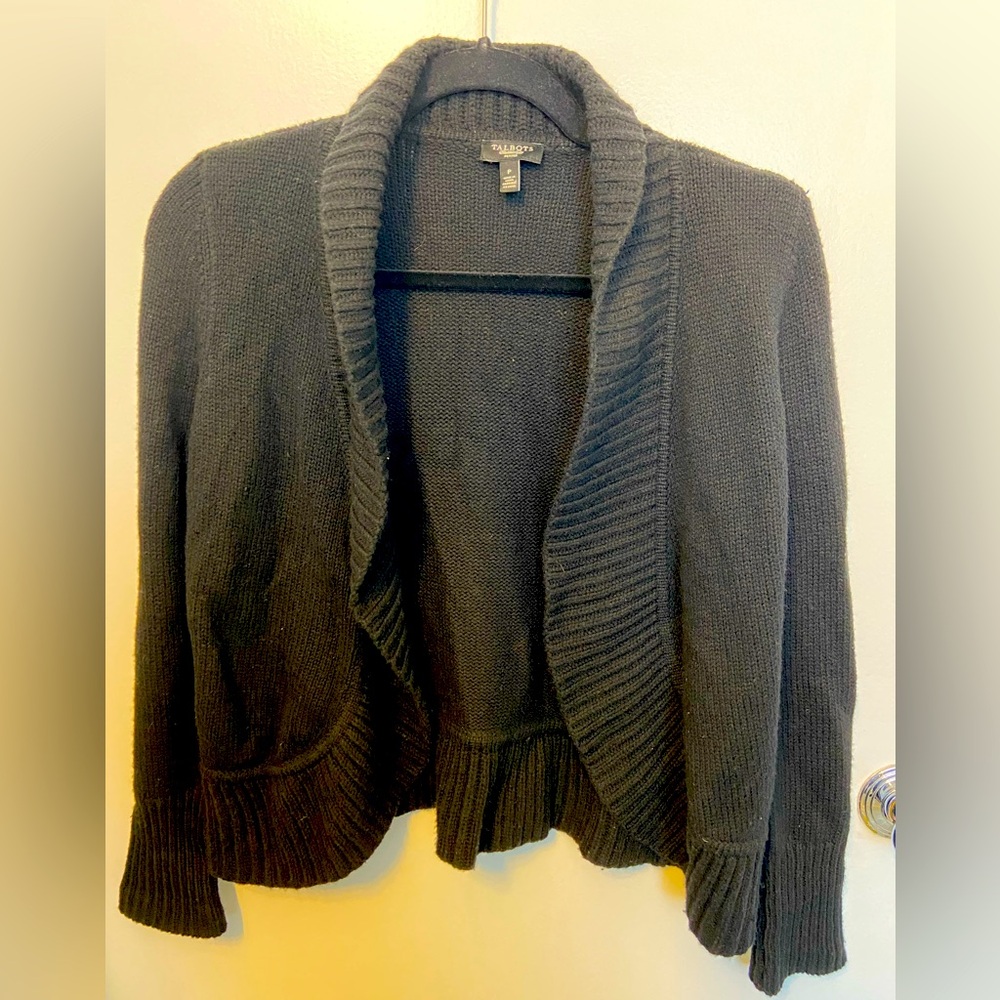 Talbots Petite Black Cardigan